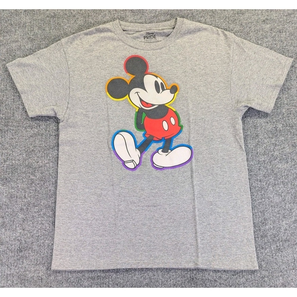 Disney Pride Collection Mickey Mouse T-shirt Unisex Size Medium‎ Gray